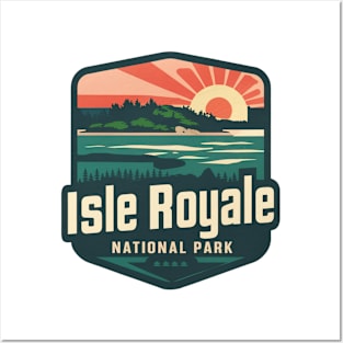 Retro Isle Royale National Park Posters and Art